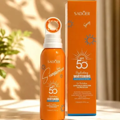 اسپری ضدآفتاب سادور مدل روشن کننده SPF50+ حجم 150 میل