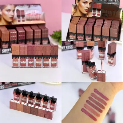 پک رژ مایع رومانتیک مات Romantic Matte مدل شکلاتی Sweet Kiss