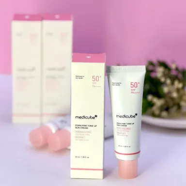 کرم ضد آفتاب مدی کیوب مدل PDRN PINK TONE UP