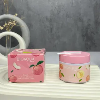 اسکراب کاسه ای صورت و بدن هلو بیوآکوا 140 گرم